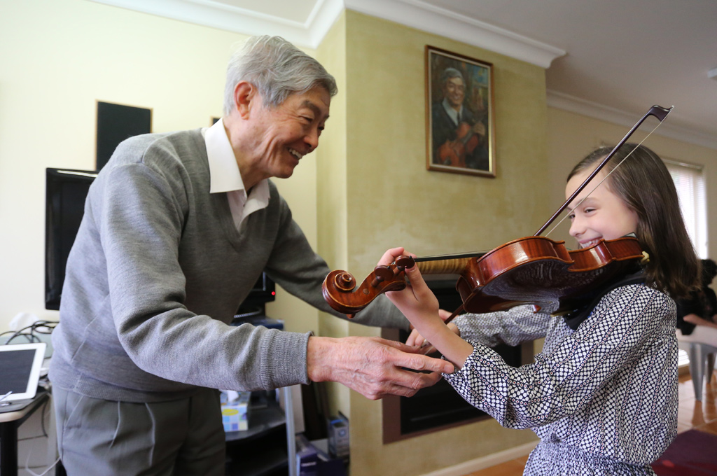 Prof Zhang and student Sophia
